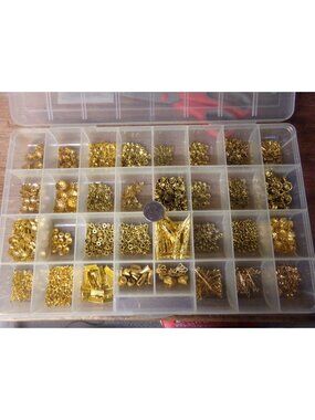 Mixed Gold Plated Findings in Organized Container